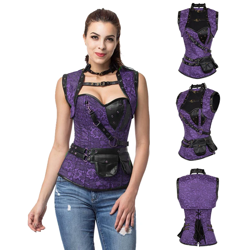 Sexy Women Steampunk Corset Punk Leather Corselet Steel Bone Corset Gothic Sexy Espartilhos E Corpetes Steampunk Clothing
Sexy Women Steampunk Corset Punk Leather Corselet Steel Bone Corset Gothic Sexy Espartilhos E Corpetes Steampunk Clothing