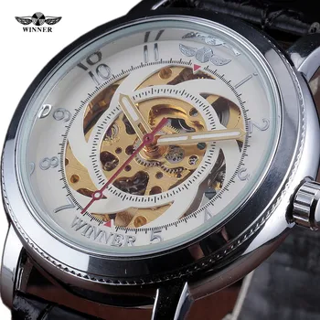 WINNER Brand Casual Fashion Men's Watches Skeleton Dial Clock Leather Strap Vintage Dress Mechanical Automatic Wristwatches Gift
WINNER Brand Casual Fashion Men's Watches Skeleton Dial Clock Leather Strap Vintage Dress Mechanical Automatic Wristwatches Gift