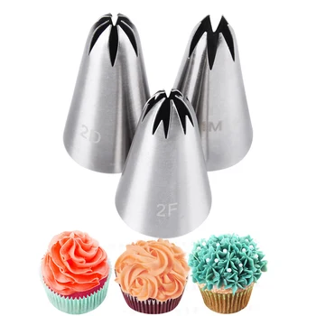 

Large Cream Cake Icing Piping Frosting Stainless Steel Nozzle Pastry Tip Set for Baking and Fondant Cupcake Decorating Tool