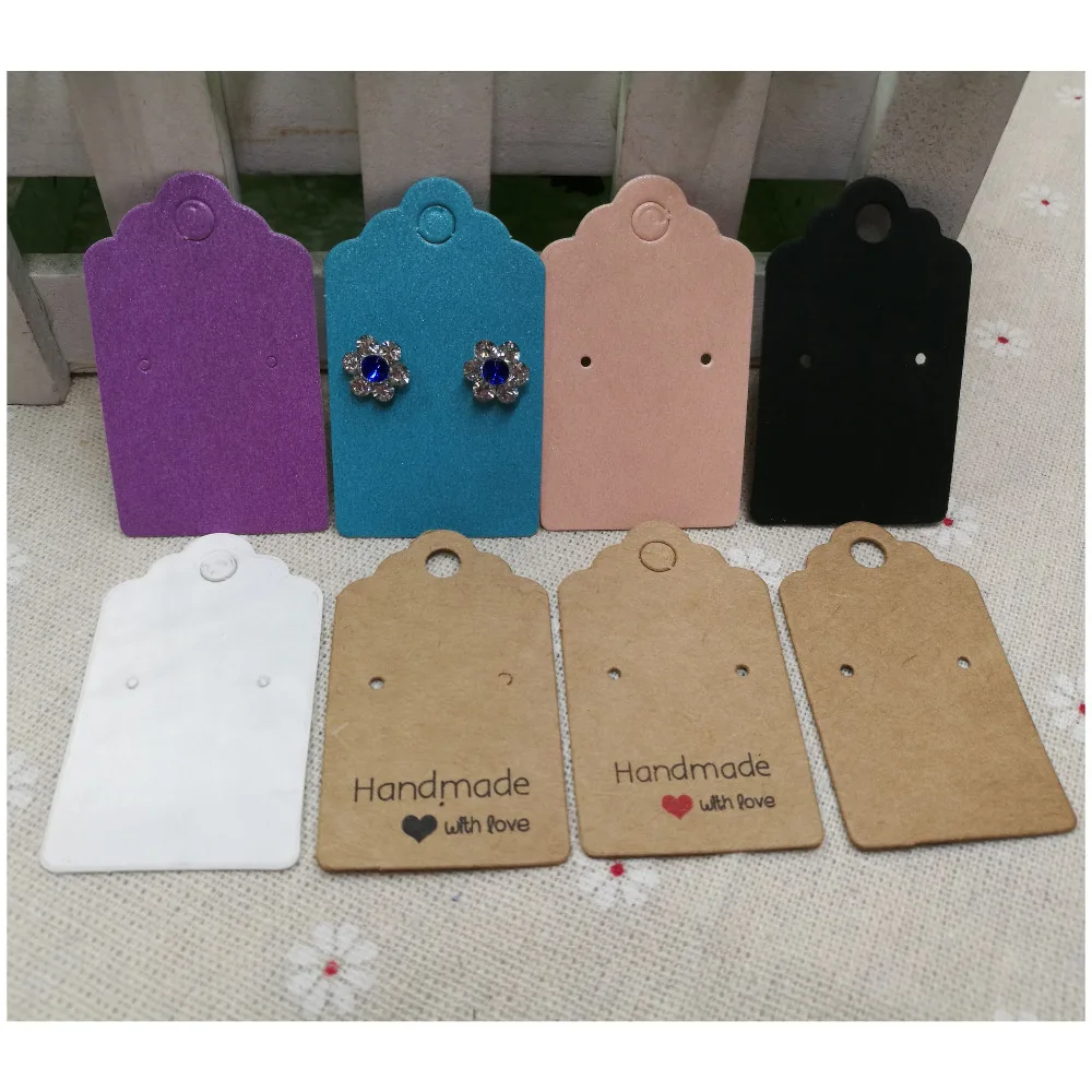 200pcs per lot 5*3cm paper white/kraft/color stud earring display card blank hang tag jewelry earring cards
200pcs per lot 5*3cm paper white/kraft/color stud earring display card blank hang tag jewelry earring cards