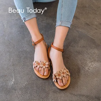 BeauToday Women Sandals Genuine Leather Sheepskin Ankle Strap Appliques Top Brand Lady Summer Flats Handmade 32072
BeauToday Women Sandals Genuine Leather Sheepskin Ankle Strap Appliques Top Brand Lady Summer Flats Handmade 32072
