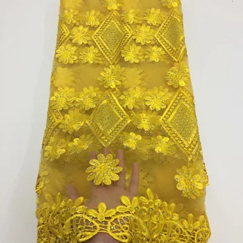 2019 Latest French Nigerian Laces Fabrics High Quality Rhinestones Tulle African Laces Fabric Wedding French Tulle Lace Yellow
2019 Latest French Nigerian Laces Fabrics High Quality Rhinestones Tulle African Laces Fabric Wedding French Tulle Lace Yellow