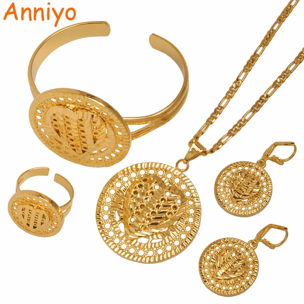Anniyo Heart Dubai Jewelry sets Ethiopian Necklaces Earrings Ring Bangle Gold Color,Arab/African Wedding Bride's Dowry #101706
Anniyo Heart Dubai Jewelry sets Ethiopian Necklaces Earrings Ring Bangle Gold Color,Arab/African Wedding Bride's Dowry #101706