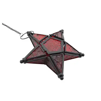 Hanging Star Pendant Light Candle Lantern Decorative Metal Pendant Lamp for Wedding Party Club Decoration (Red)
Hanging Star Pendant Light Candle Lantern Decorative Metal Pendant Lamp for Wedding Party Club Decoration (Red)