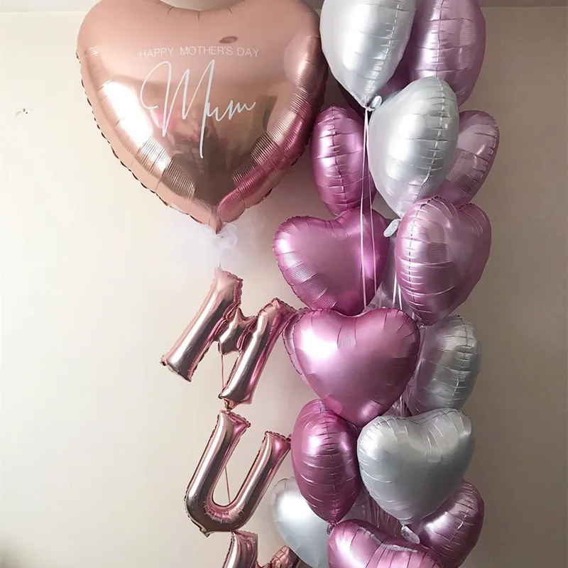 18 inch 1pcs Heart love Baloons Pink Silver Foil Balloon Wedding Valentine Day Decoration anniversaire Mariage Ballon i love you
18 inch 1pcs Heart love Baloons Pink Silver Foil Balloon Wedding Valentine Day Decoration anniversaire Mariage Ballon i love you