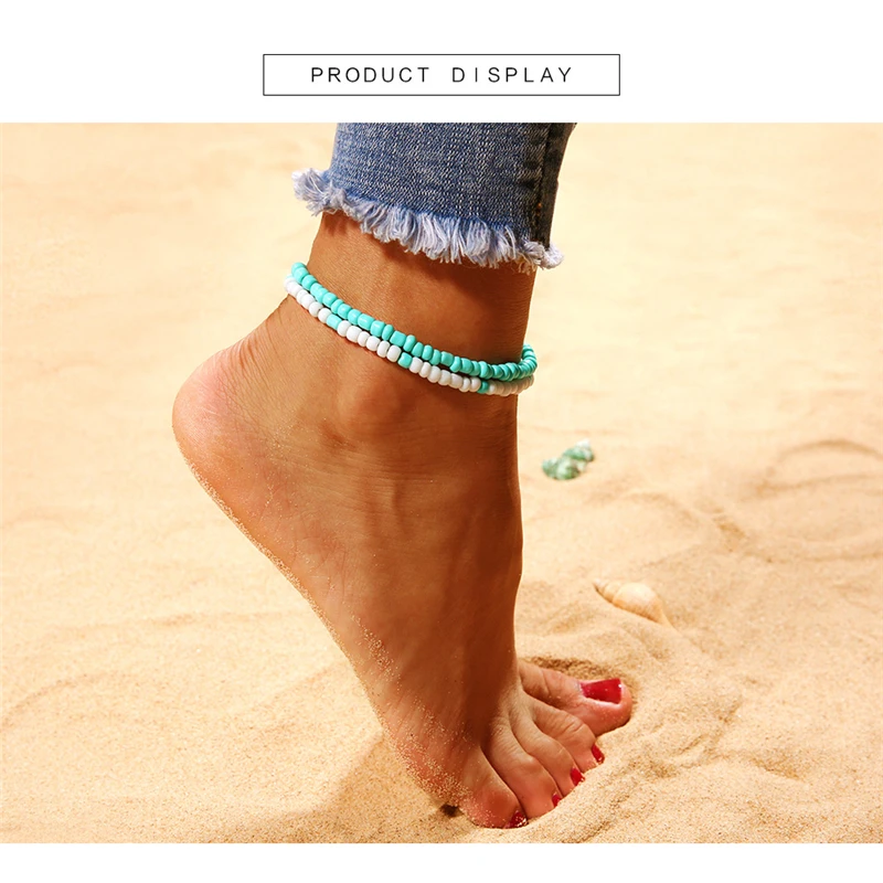 New temperament blue fashion retro anklet ladies beaded bohemian anklet simple beach anklet exposed feet jewelry adjustable 2019
New temperament blue fashion retro anklet ladies beaded bohemian anklet simple beach anklet exposed feet jewelry adjustable 2019