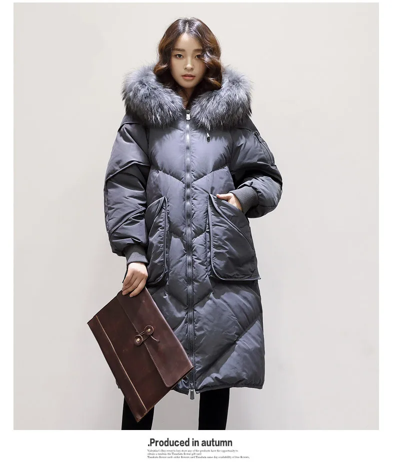 2019 Winter New Down Jacket Fashion Thickening Women's Winter Jackets Large Size Women's Down Jacket Big Fur Collar Coat Female (4)