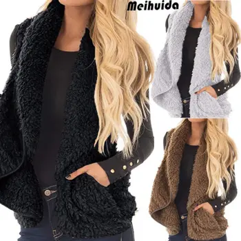 Fashion Women Open Vest Tunic Top Shawl Collar Draped Sleeveless Cardigan Vest Winter Warm Lady Street Show Jackets S M L XL
Fashion Women Open Vest Tunic Top Shawl Collar Draped Sleeveless Cardigan Vest Winter Warm Lady Street Show Jackets S M L XL
