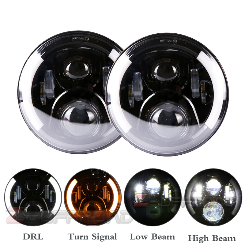 7Inch LED Halo ring head lights For AM General Hummer 7" LED DRL lamps headlight assembly w/amber turn signal for land rover
7Inch LED Halo ring head lights For AM General Hummer 7" LED DRL lamps headlight assembly w/amber turn signal for land rover