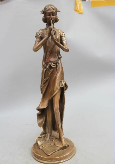 free 20" Chinese Western Copper Art Stand Sexy Nude Woman Lady Belle fluting Statue fast
free 20" Chinese Western Copper Art Stand Sexy Nude Woman Lady Belle fluting Statue fast