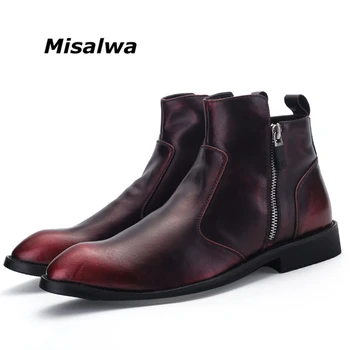 Misalwa Zipper Brushed Color Men Ankle Boots British Style Luxury Brogue Boots Winter / Spring Male Leather Boots
Misalwa Zipper Brushed Color Men Ankle Boots British Style Luxury Brogue Boots Winter / Spring Male Leather Boots