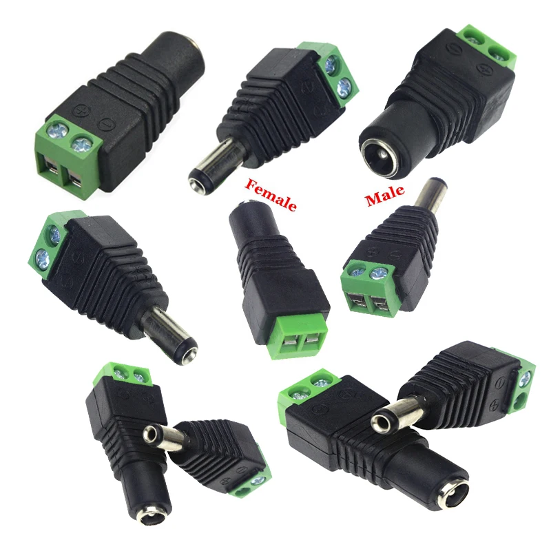 10pcs 2.5X5.5 Female DC Power / 2.1 x 5.5 Male DC Power Plug Jack Adapter Connector Plug for CCTV Camera LED strip Light
10pcs 2.5X5.5 Female DC Power / 2.1 x 5.5 Male DC Power Plug Jack Adapter Connector Plug for CCTV Camera LED strip Light