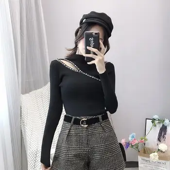 Sexy Strapless Sweater Women Fashion Letter Printed Slim Sweaters Female 2019 Autumn Long Sleeve Patchwork Workout Ladies Tops
Sexy Strapless Sweater Women Fashion Letter Printed Slim Sweaters Female 2019 Autumn Long Sleeve Patchwork Workout Ladies Tops