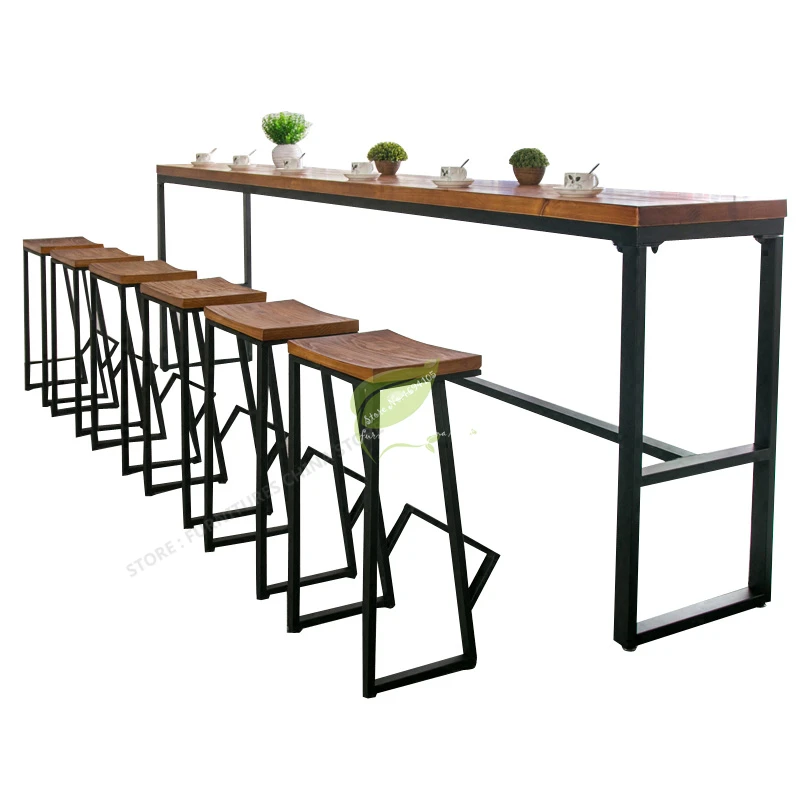 Retro bar chair wrought iron bar stool solid wood bar stool creative high stool leisure bar chair front coffee chair
Retro bar chair wrought iron bar stool solid wood bar stool creative high stool leisure bar chair front coffee chair