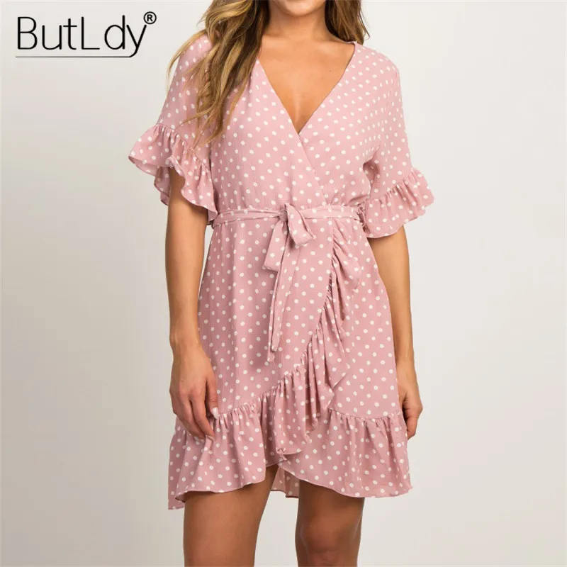 Asymmetrical Pleated Ruffles Polka Dot Dress Women 2019 Summer Dress Ladies Sexy V-Neck Casual Loose Short Beach Dress Female
Asymmetrical Pleated Ruffles Polka Dot Dress Women 2019 Summer Dress Ladies Sexy V-Neck Casual Loose Short Beach Dress Female