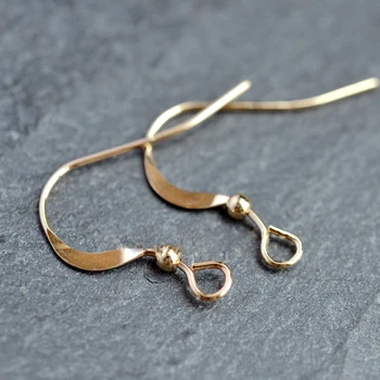 PINJEAS 14k gold filling handmade ear wires with light beads flattened ear hook for jewelry accessories
PINJEAS 14k gold filling handmade ear wires with light beads flattened ear hook for jewelry accessories