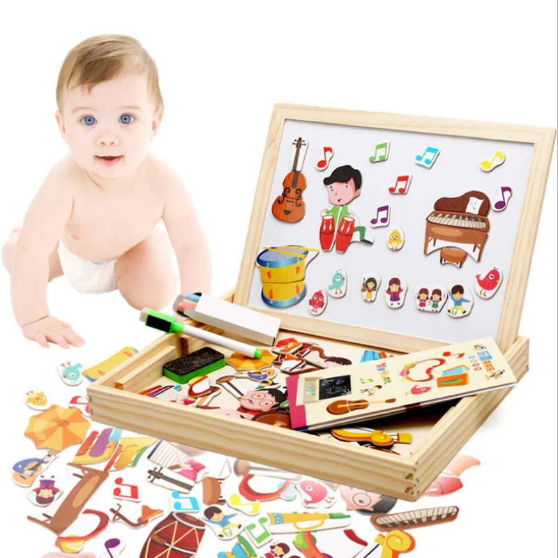 Montessori Wooden Puzzle Jigsaw 2 Side Drawing Board Musical Instruments Children Magnetic Educational Boys&Girls Toys MT70
Montessori Wooden Puzzle Jigsaw 2 Side Drawing Board Musical Instruments Children Magnetic Educational Boys&Girls Toys MT70