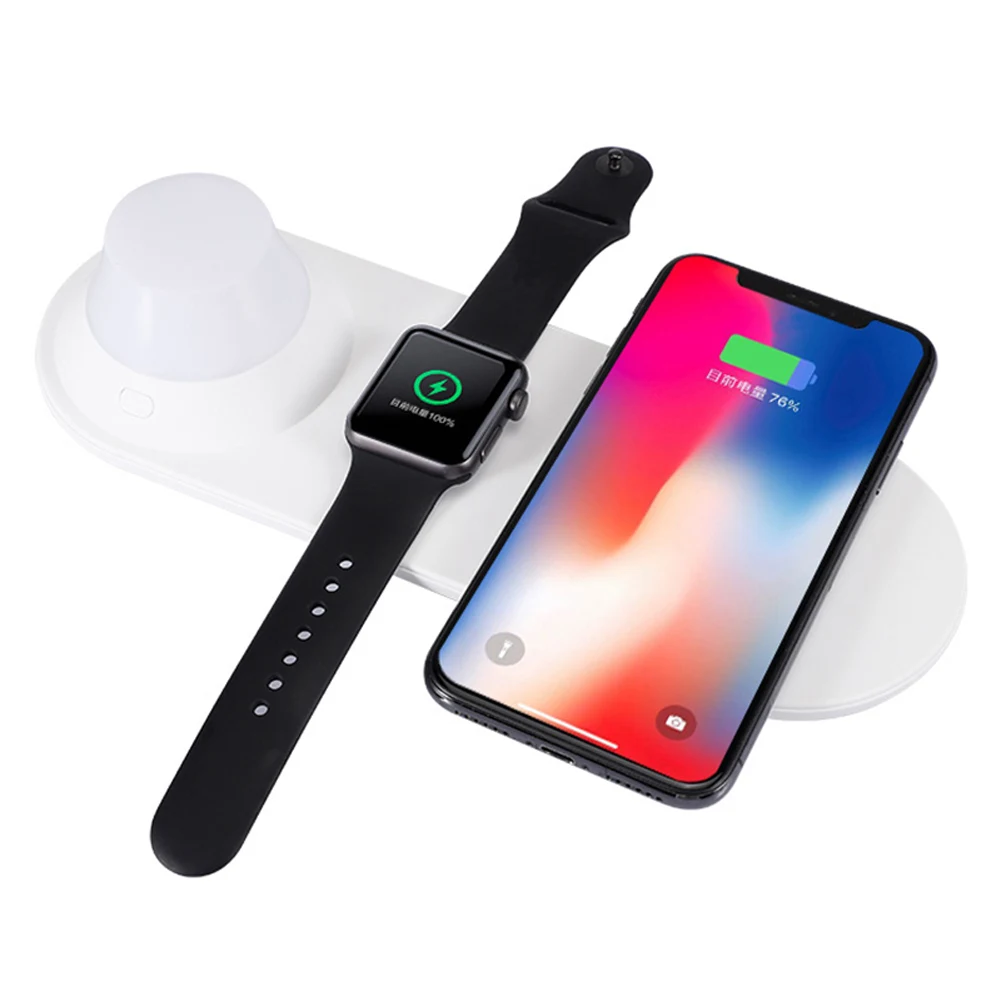 Phone Wireless Charger Quick Charging Smart Watch Charger with LED Night Light IJS998
Phone Wireless Charger Quick Charging Smart Watch Charger with LED Night Light IJS998