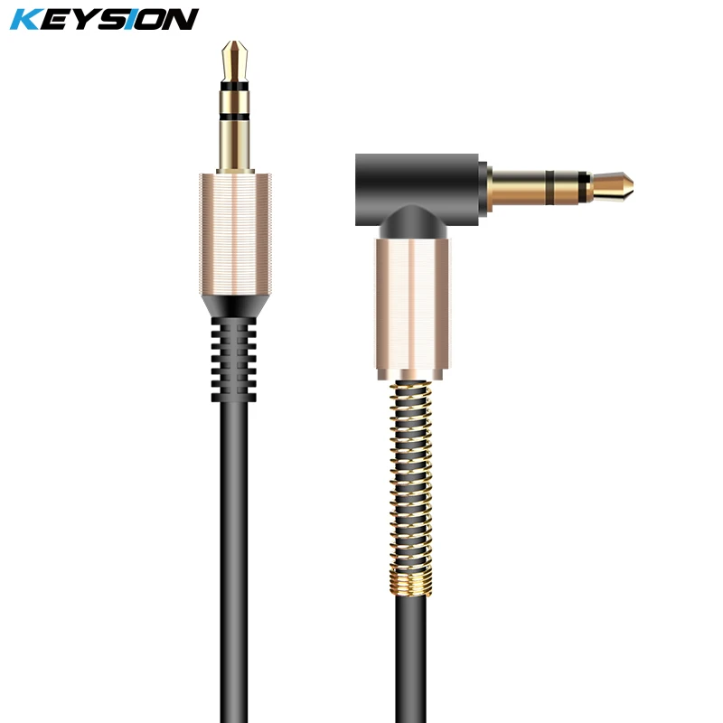 KEYSION 3.5mm jack aux cable 3.5mm male to male 90 degree right angle flat audio cable for car / PM4 PM3 / headphone aux cord
KEYSION 3.5mm jack aux cable 3.5mm male to male 90 degree right angle flat audio cable for car / PM4 PM3 / headphone aux cord