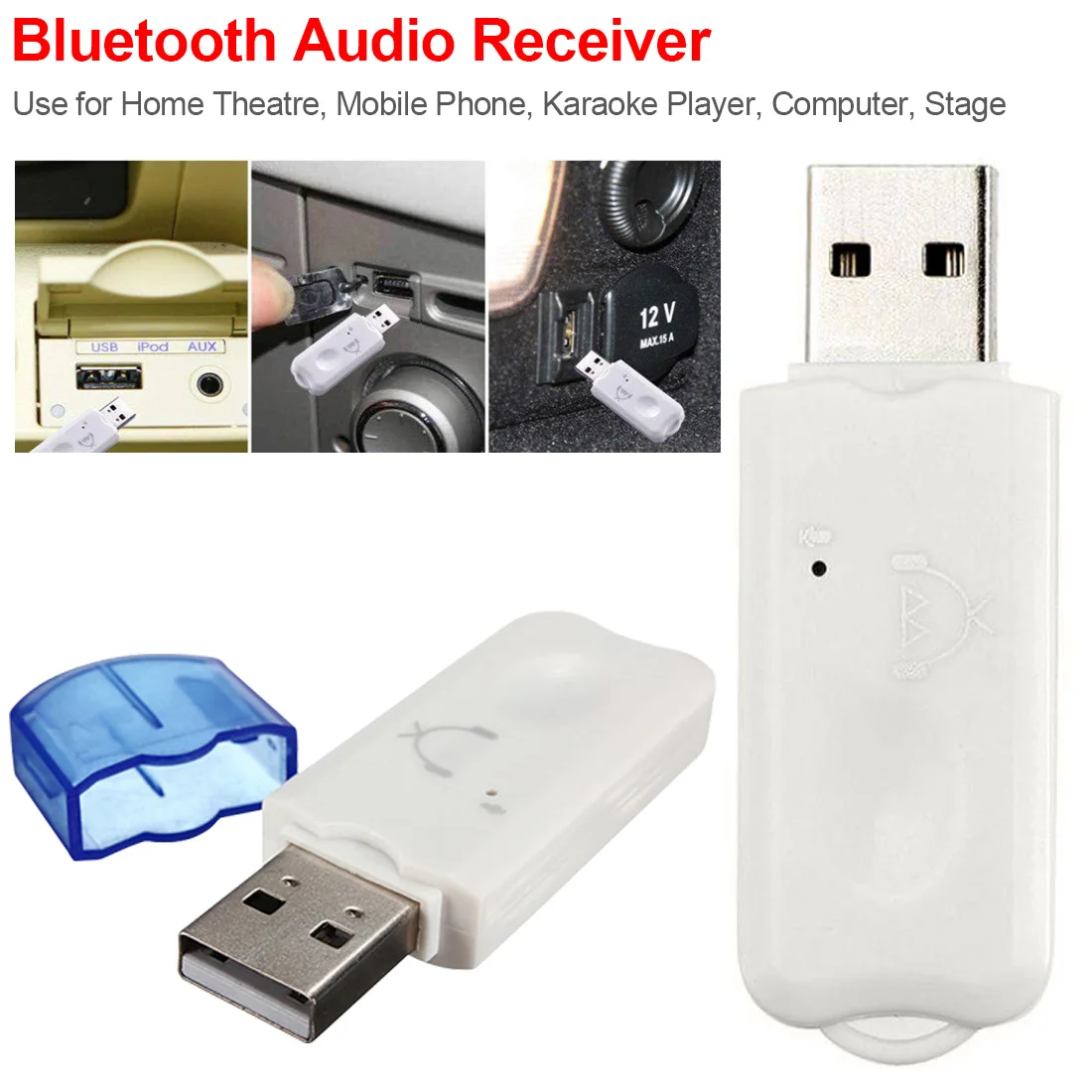 Portable USB BluetoothV2.1 Stereo Audio Music Wireless Receiver Adapter For Car TV Home Speaker With Microphone For Smart Phone
Portable USB BluetoothV2.1 Stereo Audio Music Wireless Receiver Adapter For Car TV Home Speaker With Microphone For Smart Phone