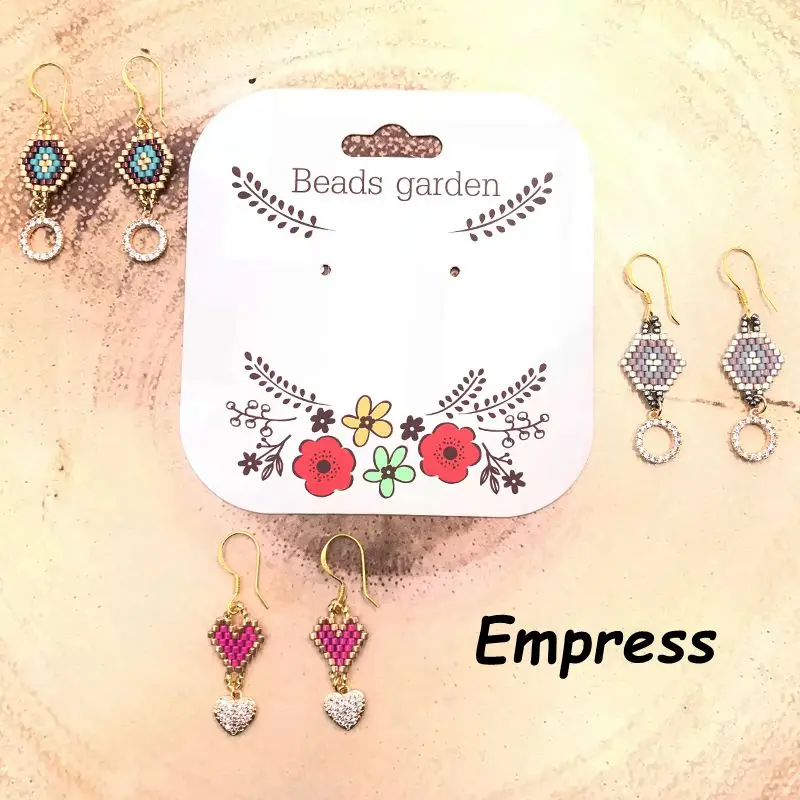 2018 Empress New Fashion Woman Handmade Cute Sweet Pendant Heart Rhombus 925 Silver Miyuki Beads Boho Jewelry Crystal Earrings
2018 Empress New Fashion Woman Handmade Cute Sweet Pendant Heart Rhombus 925 Silver Miyuki Beads Boho Jewelry Crystal Earrings