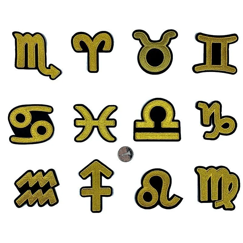 Occident Astrology Embroidered Iron On Patches 12 Constellations Marks Gold Line Beauty Embroidery DIY Coat Shoes Accessories
Occident Astrology Embroidered Iron On Patches 12 Constellations Marks Gold Line Beauty Embroidery DIY Coat Shoes Accessories