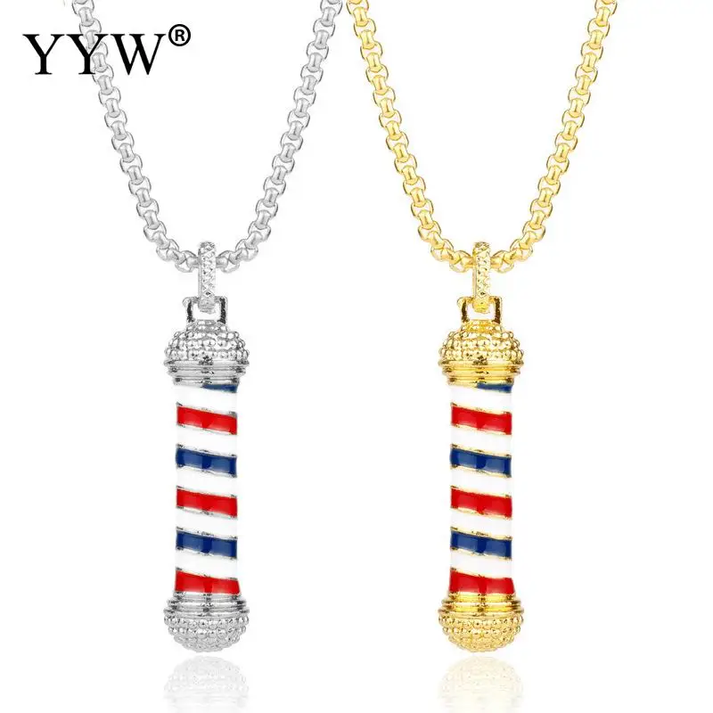 2019 New Fashion Barber Shop Pole 3D Barber Pole Chain Pendant Necklace Hip Hop Barber Hairdresser Gothic Necklace Jewelry
2019 New Fashion Barber Shop Pole 3D Barber Pole Chain Pendant Necklace Hip Hop Barber Hairdresser Gothic Necklace Jewelry