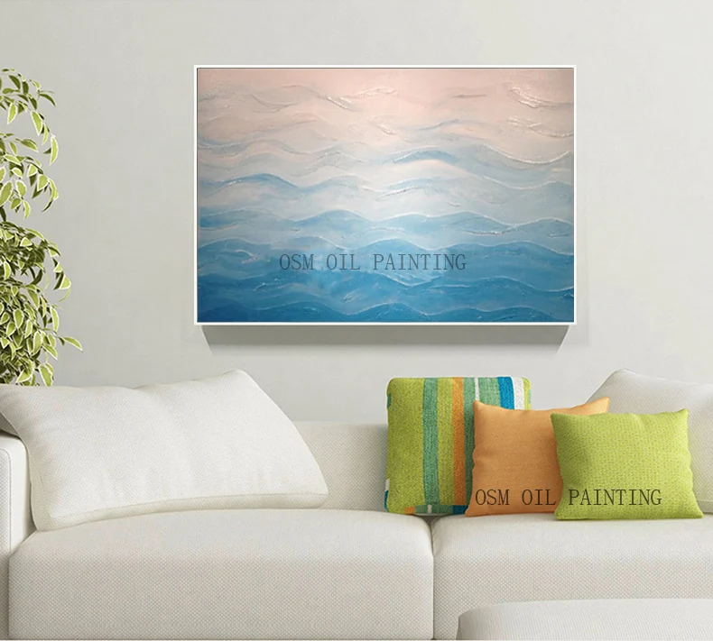 High Quality Light Color Beautiful Landscape Oil Painting Abstract Blue Sea Oil Painting For Wall Modern Decoration Painting
High Quality Light Color Beautiful Landscape Oil Painting Abstract Blue Sea Oil Painting For Wall Modern Decoration Painting