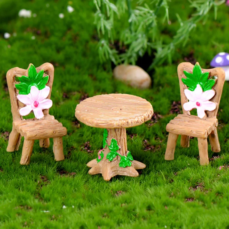 Craft Fairy Terrarium Miniature 3PCS/Set Garden Micro Landscape Ornament Resin Figurine Decoration Table Chair
Craft Fairy Terrarium Miniature 3PCS/Set Garden Micro Landscape Ornament Resin Figurine Decoration Table Chair