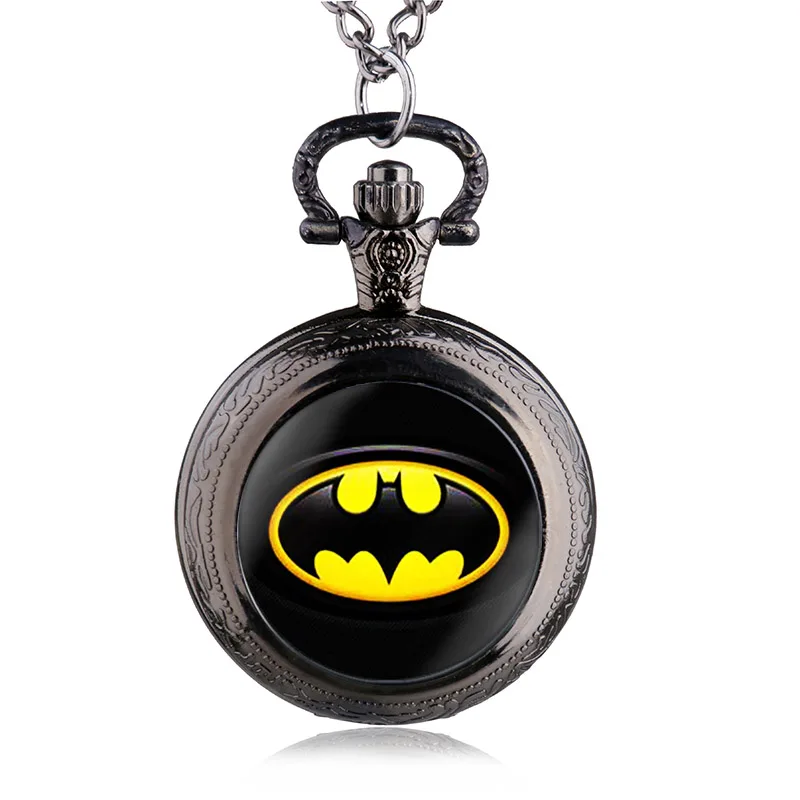 New Time Gem Necklace Bracelet Antique Charm Round Bronze Bat Super Hero Quartz Pocket Watch Men's and Women's Watch
New Time Gem Necklace Bracelet Antique Charm Round Bronze Bat Super Hero Quartz Pocket Watch Men's and Women's Watch