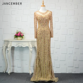 JANCEMBER Heavy Luxury Evening Dresses O-Neck Beading Crystal Pattern Illusion Mermaid Court Train Floor-Length abend kleider
JANCEMBER Heavy Luxury Evening Dresses O-Neck Beading Crystal Pattern Illusion Mermaid Court Train Floor-Length abend kleider