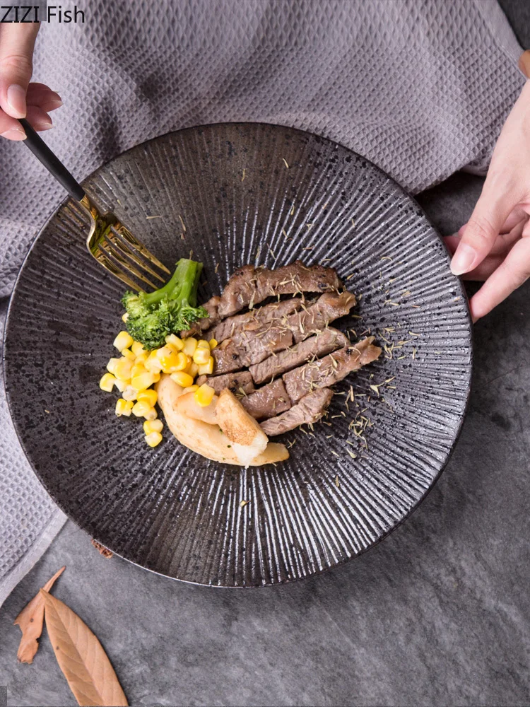 Japanese-style Ceramics Black Steak Plate Restaurant Rectangular Cake Pan Hotel Home Dish Deep Dinner Plate Dish
Japanese-style Ceramics Black Steak Plate Restaurant Rectangular Cake Pan Hotel Home Dish Deep Dinner Plate Dish
