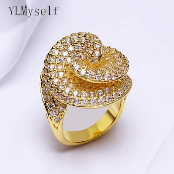 Beautiful new flower big ring White and Gold-color pave setting cubic Zirconia crystal female jewelry party rings
Beautiful new flower big ring White and Gold-color pave setting cubic Zirconia crystal female jewelry party rings
