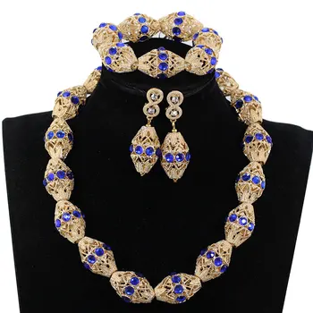 Fashion Royal Blue Rhinestone Beaded Costume Jewelry Sets Quality Dubai Gold Copper Jewelry Accessory Bridal Necklace Set WE219
Fashion Royal Blue Rhinestone Beaded Costume Jewelry Sets Quality Dubai Gold Copper Jewelry Accessory Bridal Necklace Set WE219