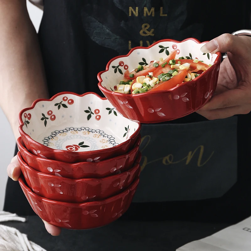 Cherry bowl underglaze hand-painted fruit salad bowl risotto Pots cute snack cup ceramic baking plate Sauce Pots Rice bowl CL122
Cherry bowl underglaze hand-painted fruit salad bowl risotto Pots cute snack cup ceramic baking plate Sauce Pots Rice bowl CL122
