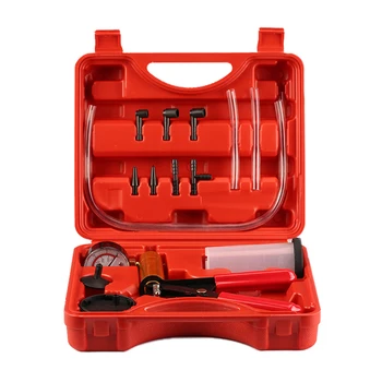 15pcs High Quality Car Auto Hand Held Vacuum Pistol Pump Brake Bleeder Adaptor Fluid Reservoir Tester Kit 2 in 1 Hand Tool Kits
15pcs High Quality Car Auto Hand Held Vacuum Pistol Pump Brake Bleeder Adaptor Fluid Reservoir Tester Kit 2 in 1 Hand Tool Kits