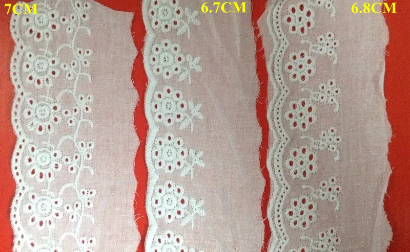 Top quality 6.7cm/7cm wide cream white 9088 cotton fabric base cotton hollow-out embroidery lace trim,XERY0206U
Top quality 6.7cm/7cm wide cream white 9088 cotton fabric base cotton hollow-out embroidery lace trim,XERY0206U