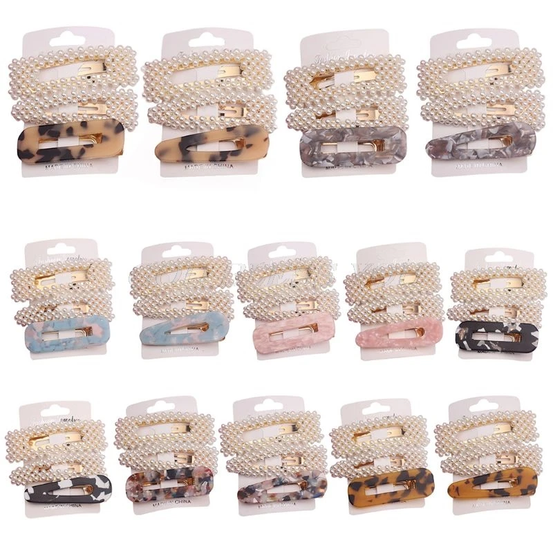 3Pcs/Set Geometric Acetate Side Bangs BB Hair Clip Women Faux Pearl Duckbill Hairgrip Colored Tinfoil Sequins Ponytail Barrettes
3Pcs/Set Geometric Acetate Side Bangs BB Hair Clip Women Faux Pearl Duckbill Hairgrip Colored Tinfoil Sequins Ponytail Barrettes