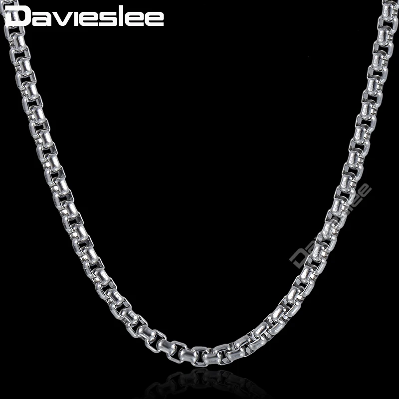 Davieslee Silver Box Link Chain Necklace For Men Jewelry Stainless Steel Men's Neckalce Gift Dropshipping Wholesale 3/4mm DKN479
Davieslee Silver Box Link Chain Necklace For Men Jewelry Stainless Steel Men's Neckalce Gift Dropshipping Wholesale 3/4mm DKN479