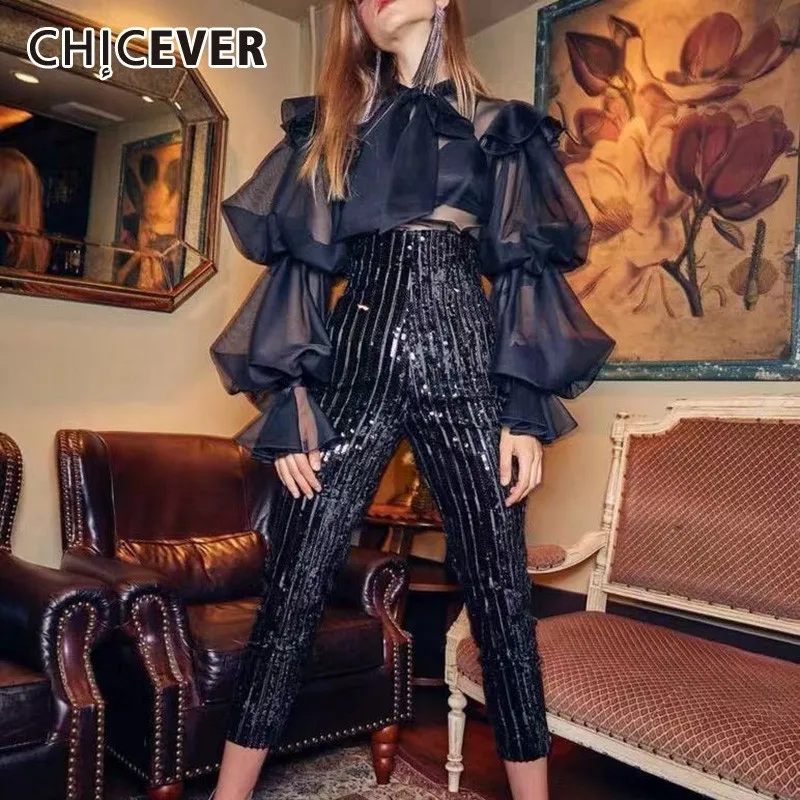 CHICEVER Summer Vintage Leopard Chiffon Women's Blouse Lace Up Bow Collar Puff Sleeve Loose 2019 Korean Female Tops Shirt
CHICEVER Summer Vintage Leopard Chiffon Women's Blouse Lace Up Bow Collar Puff Sleeve Loose 2019 Korean Female Tops Shirt