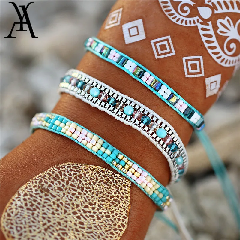 Bohemian Handmade Woven Beads Bracelet Fashion Crystal Bransoletki Damskie Bracelets For Women Charm Pulseras Mujer Jewelry Gift
Bohemian Handmade Woven Beads Bracelet Fashion Crystal Bransoletki Damskie Bracelets For Women Charm Pulseras Mujer Jewelry Gift