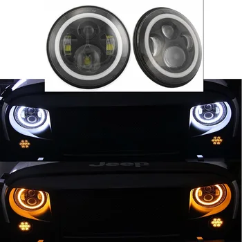 2PCS 7" Inch Round Halo LED Headlight for Jeep Wrangler Unlimited JK H4 Halo Angle Eyes Headlamp for UAZ Hunter Offroad Light
2PCS 7" Inch Round Halo LED Headlight for Jeep Wrangler Unlimited JK H4 Halo Angle Eyes Headlamp for UAZ Hunter Offroad Light