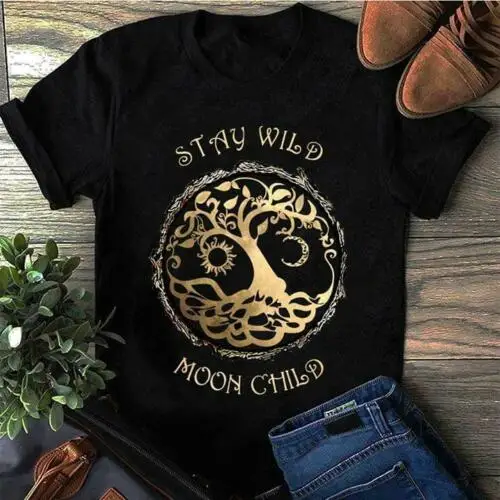 Hippie Tree Stay Wild Moon Child Men's Black Cotton T Shirt S-6XL US Supplier Cool Casual pride t shirt men Unisex Fashion
Hippie Tree Stay Wild Moon Child Men's Black Cotton T Shirt S-6XL US Supplier Cool Casual pride t shirt men Unisex Fashion