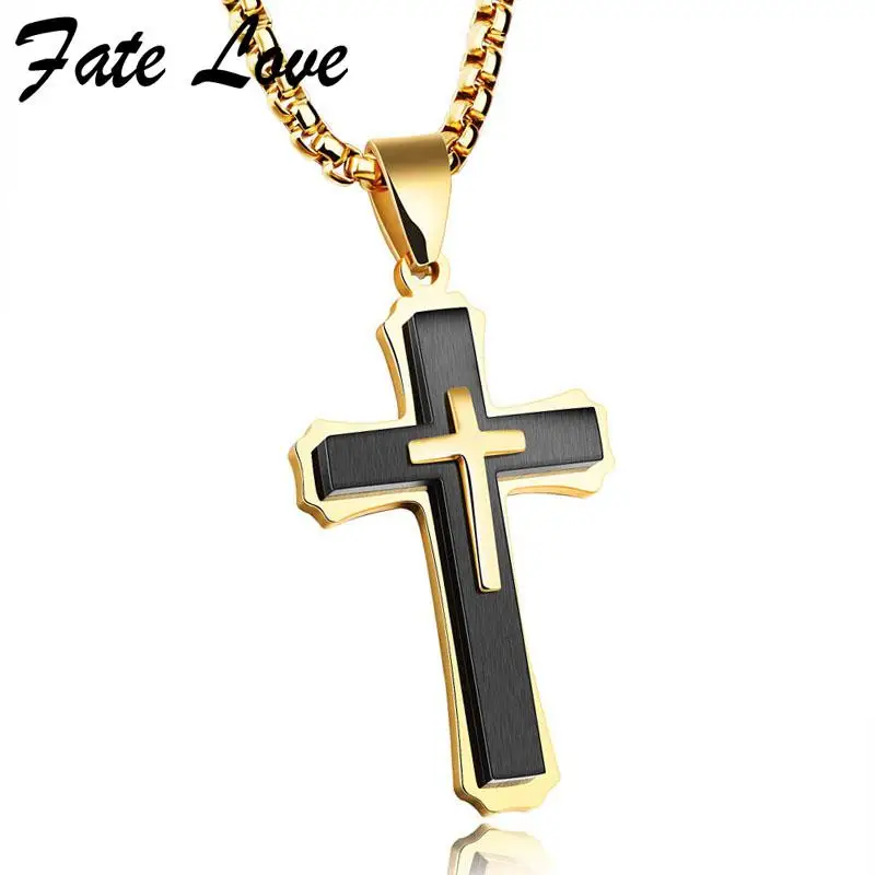 Fate Love Vintage Cross Men Necklaces & Pendants Stainless Steel Jewelry Religion Party Gift 55CM Chain Necklace Mens Jewellery
Fate Love Vintage Cross Men Necklaces & Pendants Stainless Steel Jewelry Religion Party Gift 55CM Chain Necklace Mens Jewellery