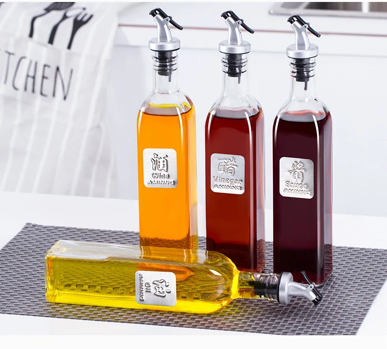 Kitchen Supplies 500ml Glass Oil Kettle Leakproof Oil Bottle Soy Sauce Bottle Set Seasoning Bottle Oil Tank Seasoning Box
Kitchen Supplies 500ml Glass Oil Kettle Leakproof Oil Bottle Soy Sauce Bottle Set Seasoning Bottle Oil Tank Seasoning Box