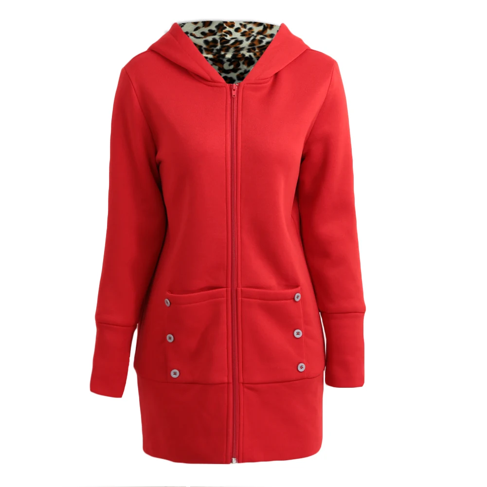 Women Hoodies Sweatshirts Leopard Fleece Lining Zipper Warm Casual Hooded Jacket 2019 Autumn Winter Outerwear Clothes
Women Hoodies Sweatshirts Leopard Fleece Lining Zipper Warm Casual Hooded Jacket 2019 Autumn Winter Outerwear Clothes