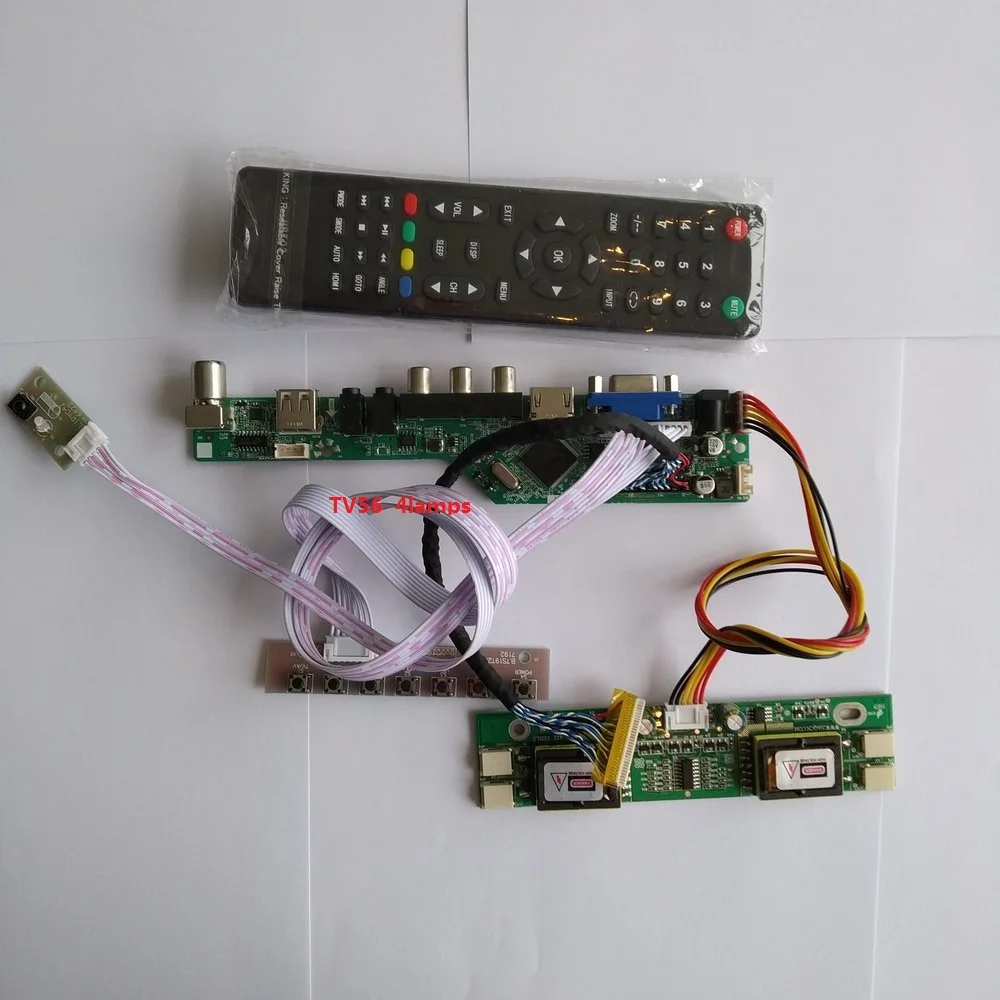 Для LM201WE3-TLF2 VGA комплект 30pin плата контроллера Разрешение ТВ 4 лампы 1680X1050 20 1 "VGA AV