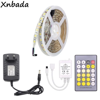5M SMD5050 Led Strip Color Temperature Flexible Light,24Keys IR CCT Led Controller Power Supply Driver DC12V Kit
5M SMD5050 Led Strip Color Temperature Flexible Light,24Keys IR CCT Led Controller Power Supply Driver DC12V Kit