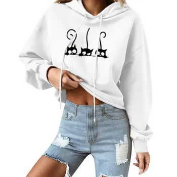 JAYCOSIN Women Sweatshirt coat autumn fashion Cat Print Solid Long Sleeve Hoodie Hooded Pullover ladies Top gothic monsta x 9719
JAYCOSIN Women Sweatshirt coat autumn fashion Cat Print Solid Long Sleeve Hoodie Hooded Pullover ladies Top gothic monsta x 9719