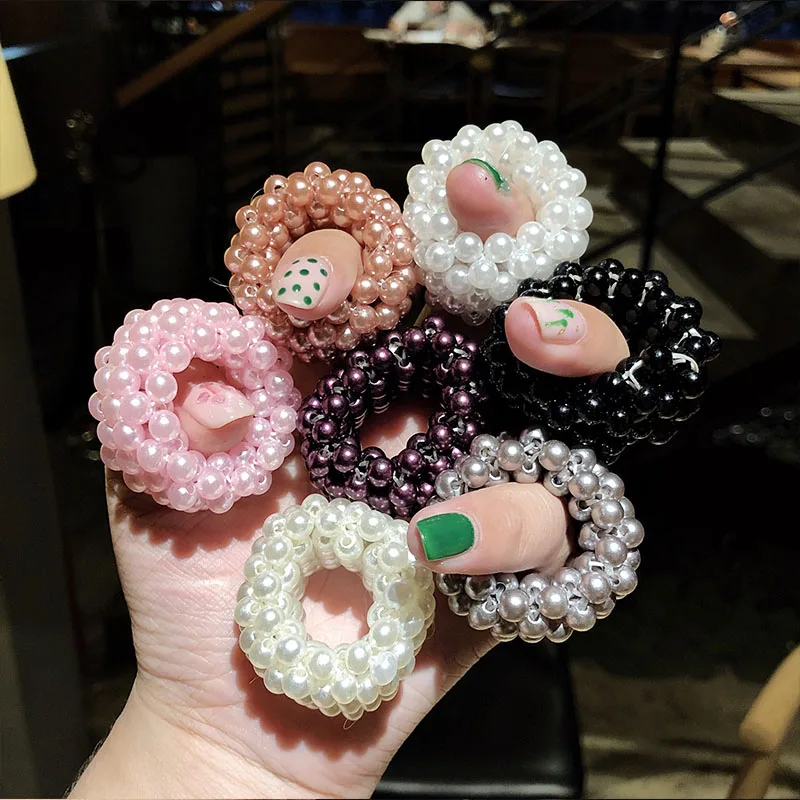 New Women Colorful Pearl Elastic Hair Bands Hair Accessories For Girls Ponytail Holder Rubber Bands Scrunchies Fashion Headbands
New Women Colorful Pearl Elastic Hair Bands Hair Accessories For Girls Ponytail Holder Rubber Bands Scrunchies Fashion Headbands